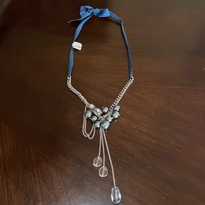 Ann Taylor Loft Beaded Crystal Statement Necklace